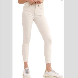 Free People High Rise Raw Hem Denim Leggings Jeans